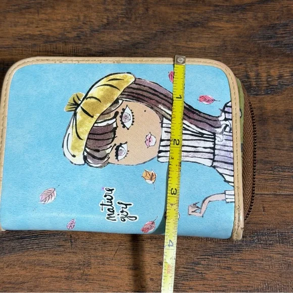 Jeffrey Fulvimari Nature Girl Bobbypin Wallet Zip/Snap - Picture 11 of 11